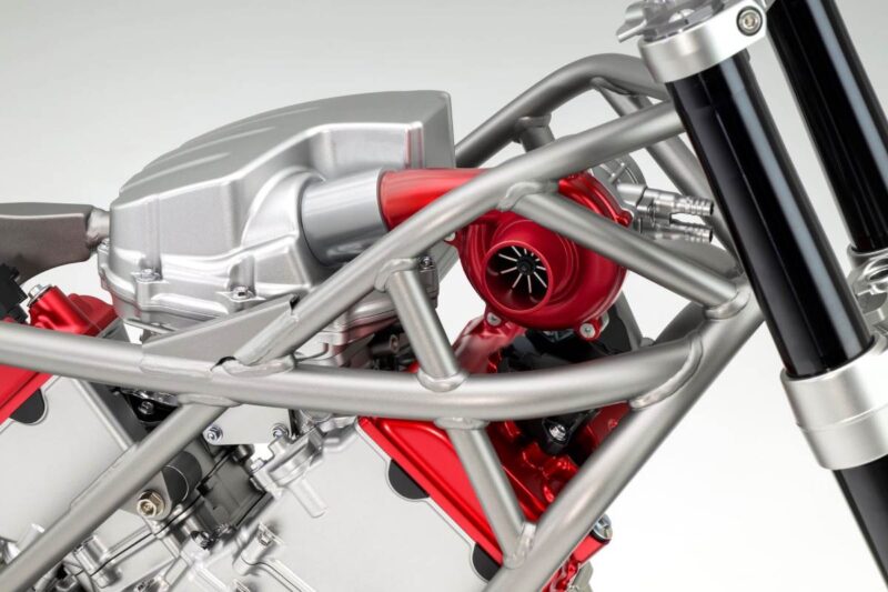 Honda revoluciona o futuro das motocicletas com motor V3 e compressor elétrico  imagem do compressor elétrico da Honda Ice Concept