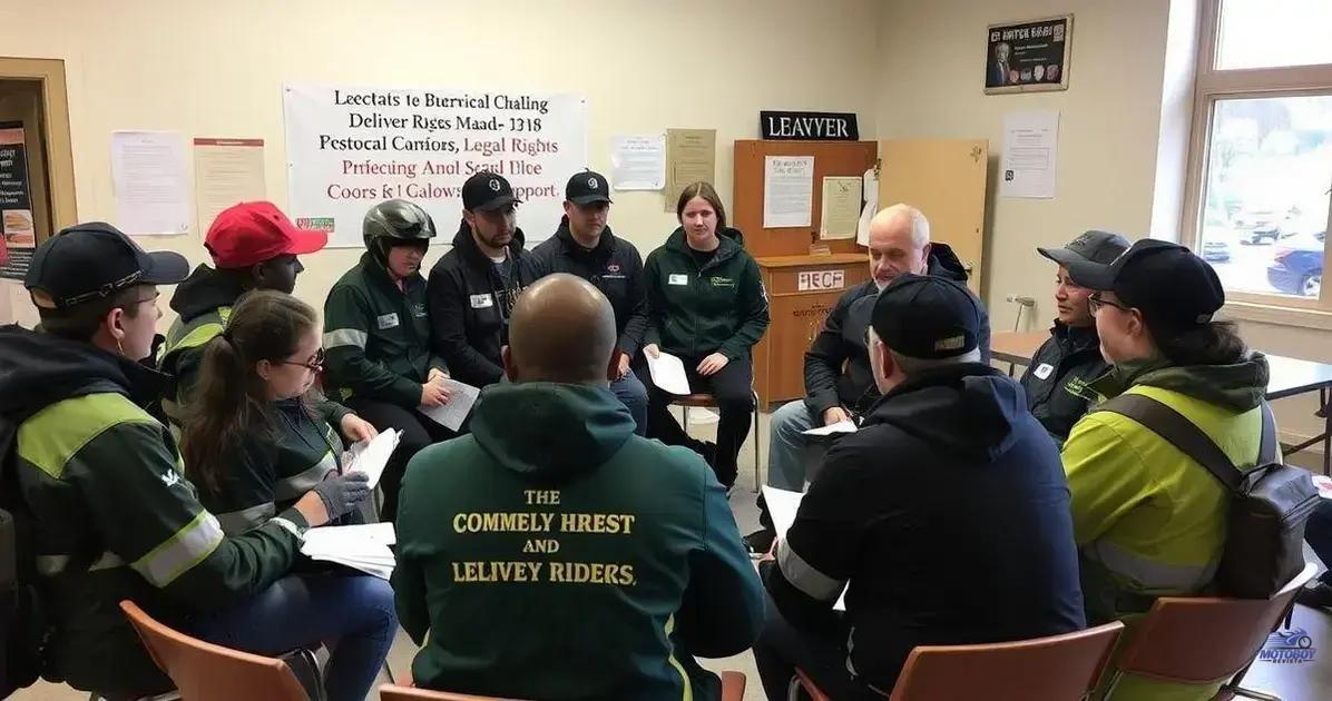 Apoio jurídico e direitos dos motoboys