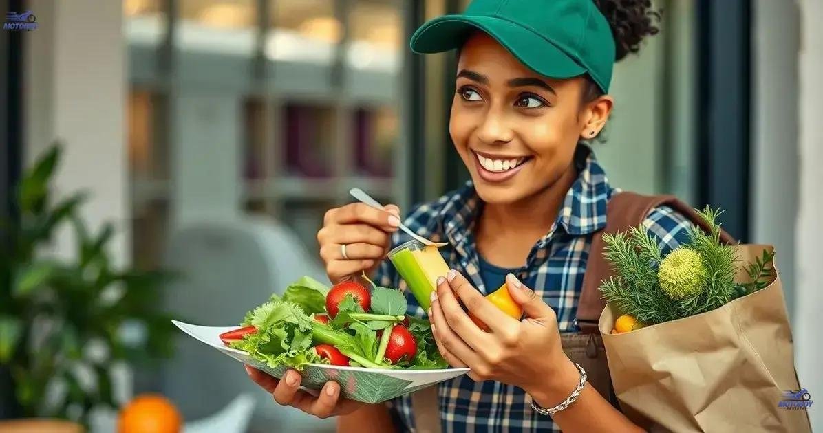 Benefícios da alimentação saudável para motoboys