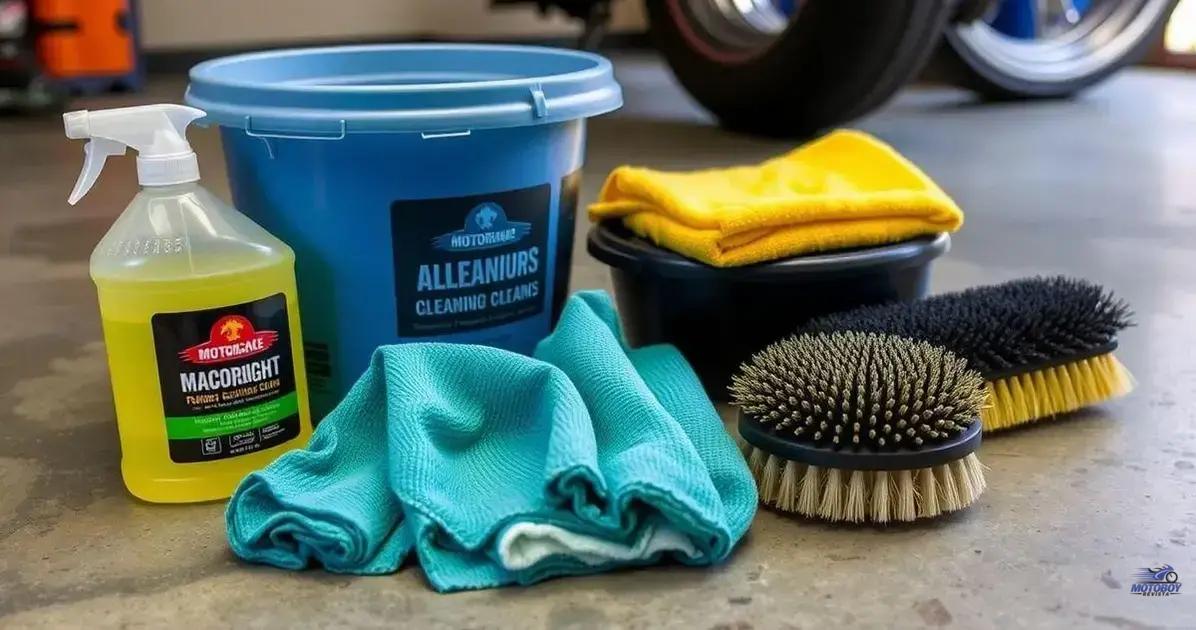 Materiais necessários para limpeza Materiais necessários para limpeza