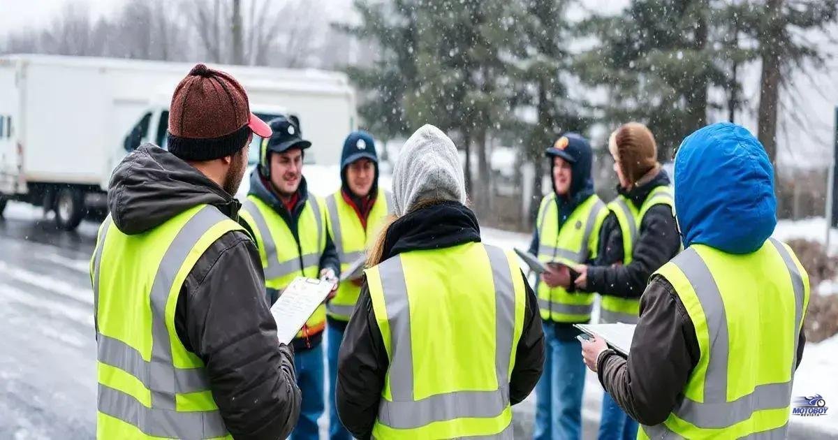 Treinamento da equipe para situações climáticas desafiadoras