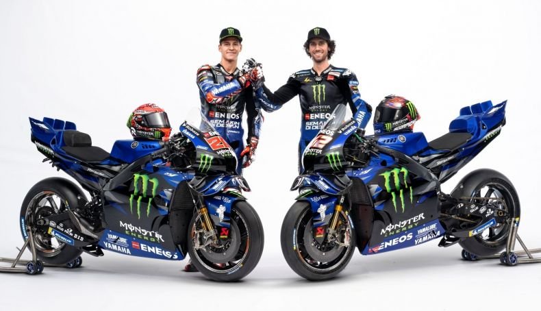 imagem Monster Energy Yamaha YZR-M1 2025 MotoGP de Quartararo e Rins