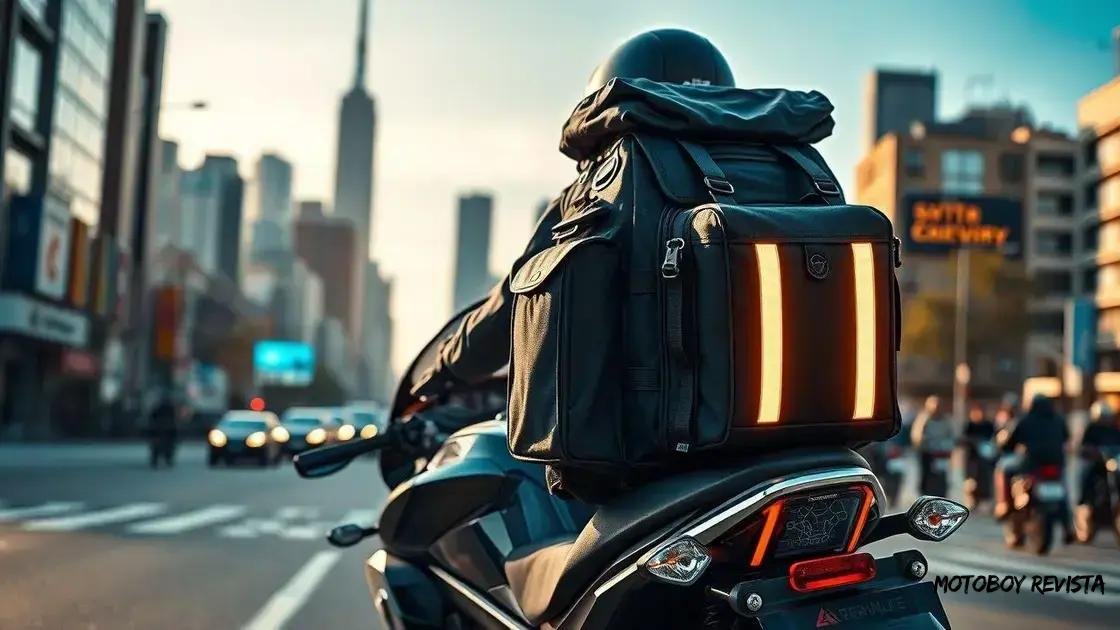 Como escolher a mochila ideal para motofrete