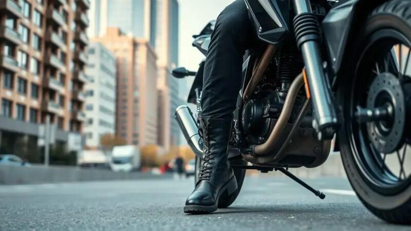 Botas confortáveis para pilotagem urbana