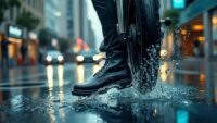 Botas para pilotagem em dias chuvosos