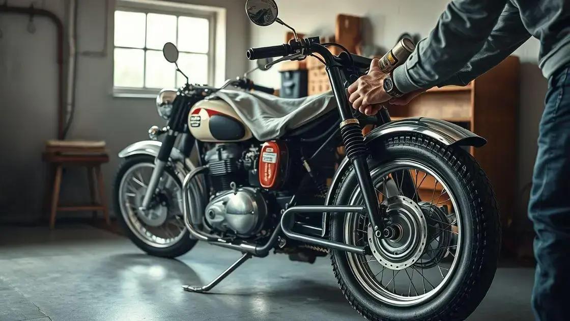 dicas para armazenar e preservar motos antigas