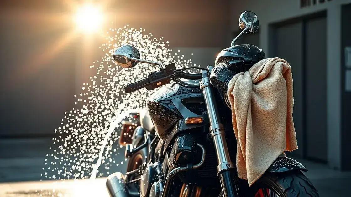 Etapas essenciais para lavar a moto com segurança