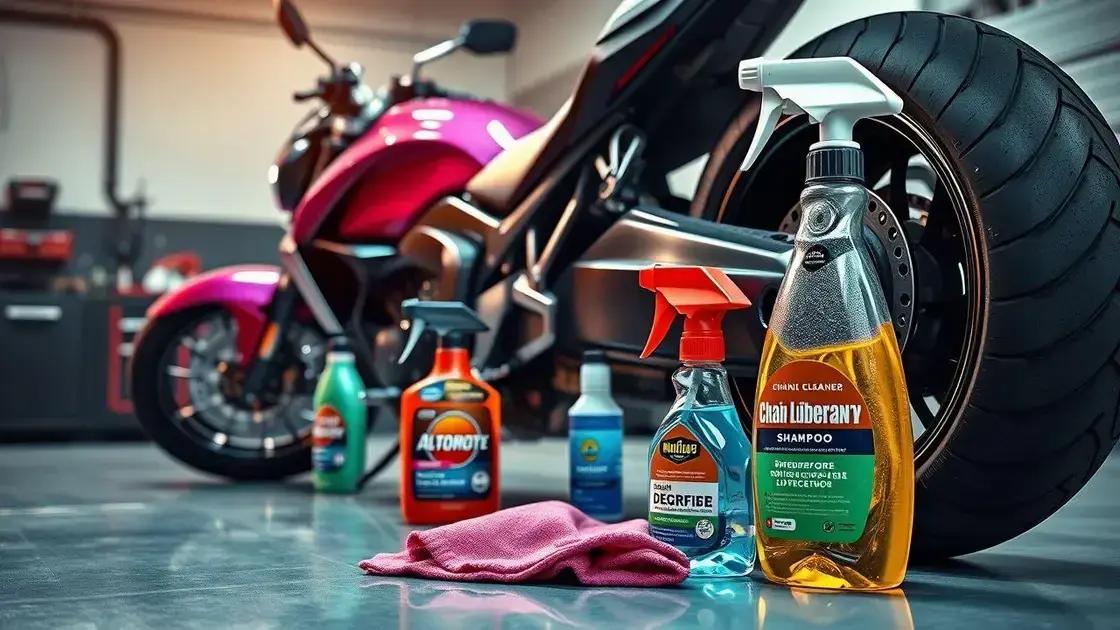 Produtos recomendados para cada parte da moto