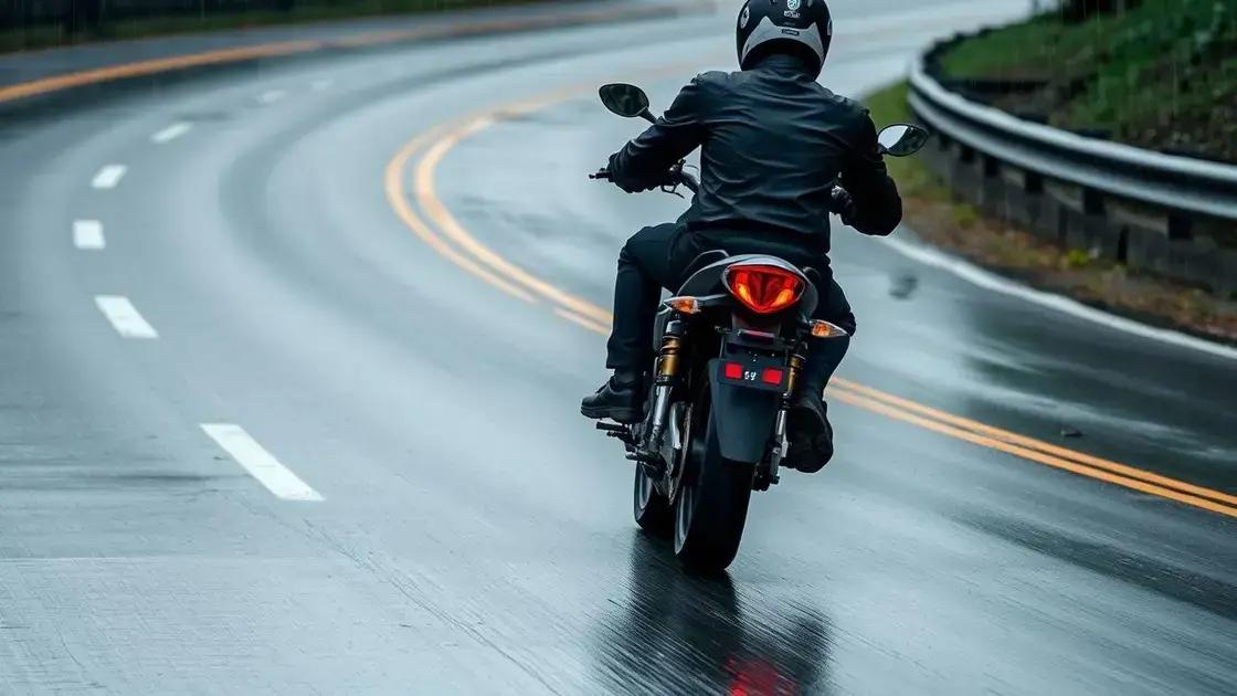 Cuidados com frenagem e curvas na pista molhada