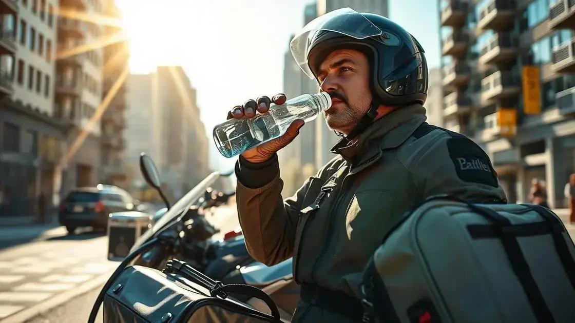 Cuidados essenciais com hidratação durante as entregas Cuidados essenciais com hidratação durante as entregas