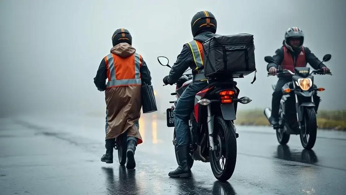 Equipamentos essenciais para motoboy, entregador e motociclista em tempo ruim