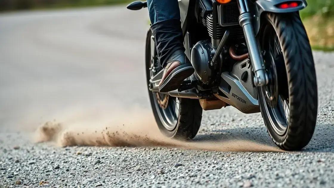 Frenagem e aceleração seguras no cascalho