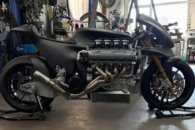 Motorização de Luxo: Moto com Motor Ferrari V8 é Criação Única