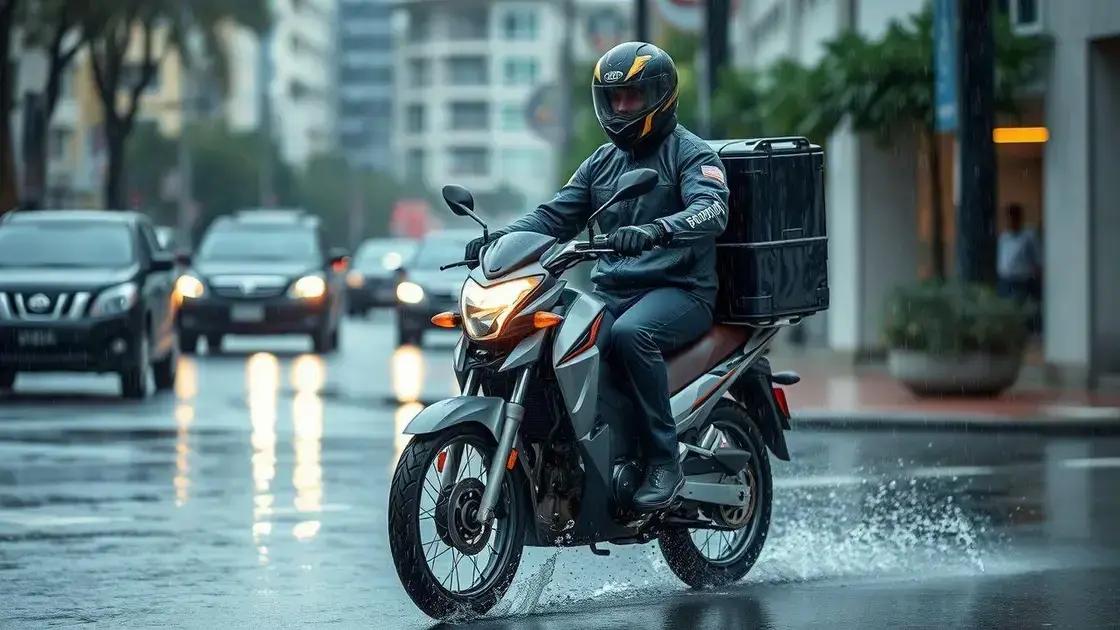Rotina do motoboy: entregas sem descuido mesmo na chuva