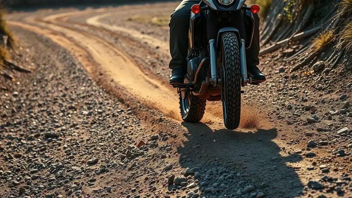 Técnicas para controlar a moto sobre pedras pequenas