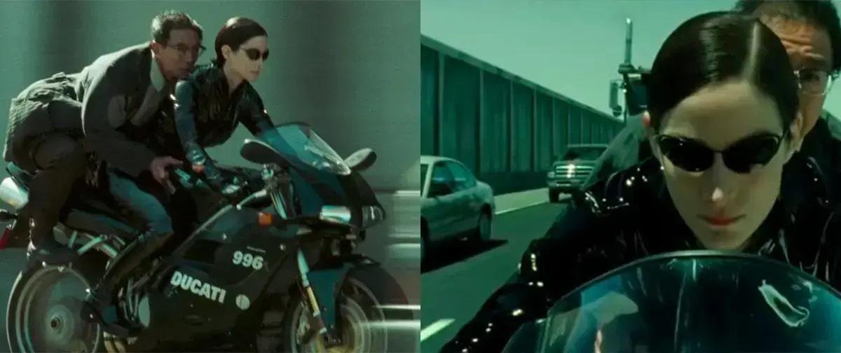 Cena icônica de Matrix: a perseguição com Ducati 996 que revolucionou o ...