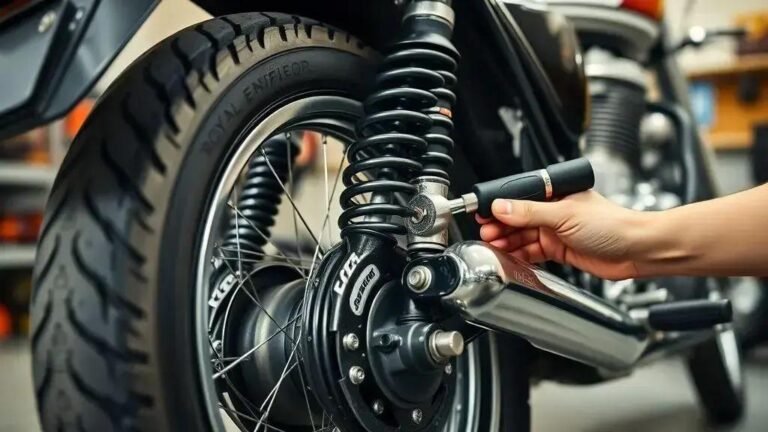 Como ajustar suspensão traseira da Royal Enfield Meteor 350