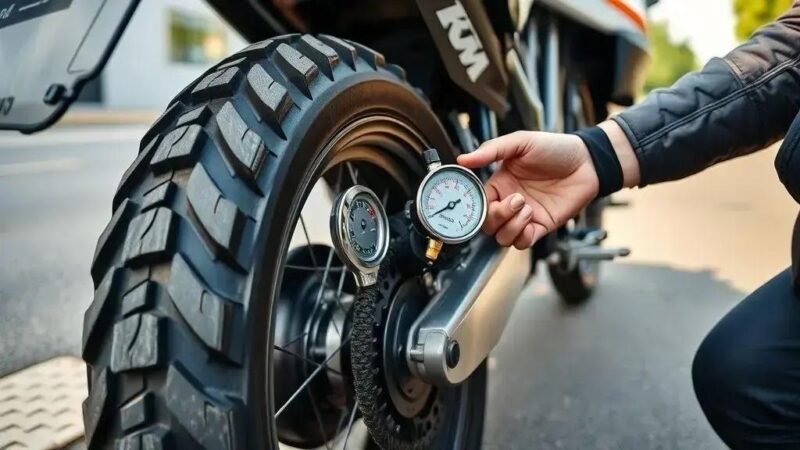 Como calibrar pneus da KTM 390 Adventure conforme recomendação