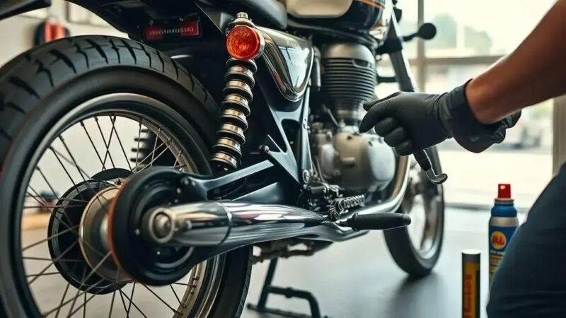 Como limpar e lubrificar a corrente da Royal Enfield Meteor 350