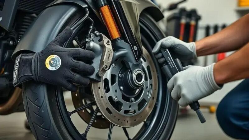 Como verificar e trocar pastilhas de freio na Honda NC 750X: remoção da roda, inspeção e substituição