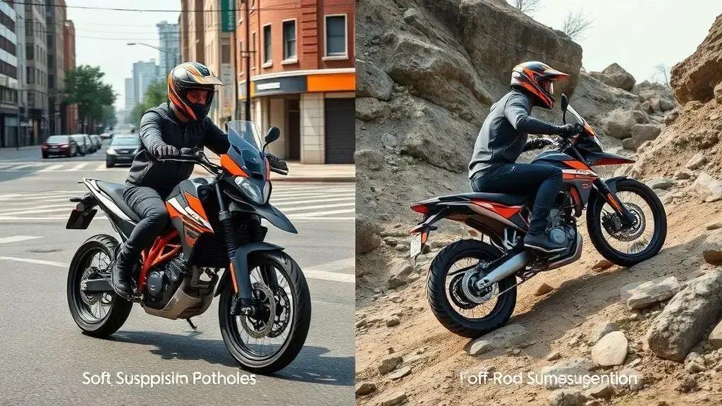 diferença entre ajustes para uso urbano e off-road diferença entre ajustes para uso urbano e off-road