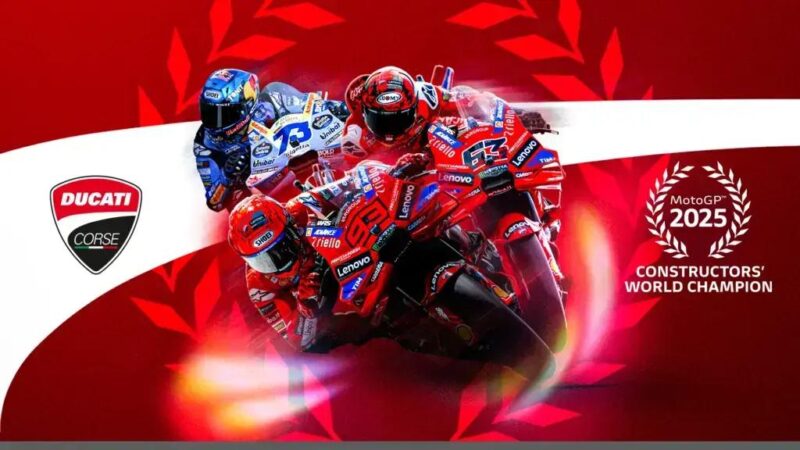 Ducati conquista recorde e garante sexto título consecutivo na MotoGP