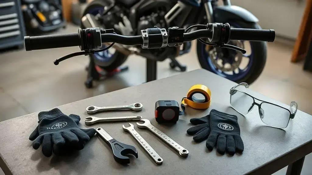 Materiais e ferramentas para realizar o ajuste com segurança