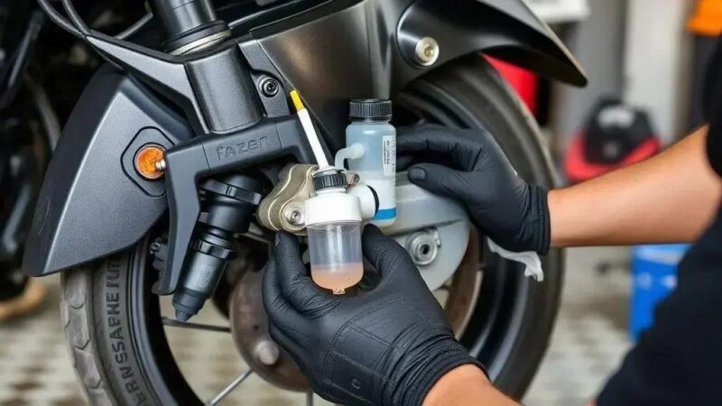 Passo a passo para fazer sangria do freio na Yamaha Fazer 250