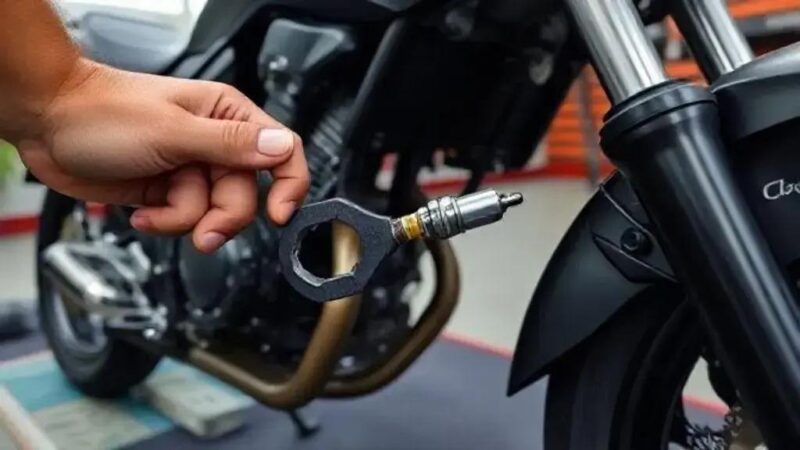 Passo a passo para remover e instalar vela na Honda CB 500X
