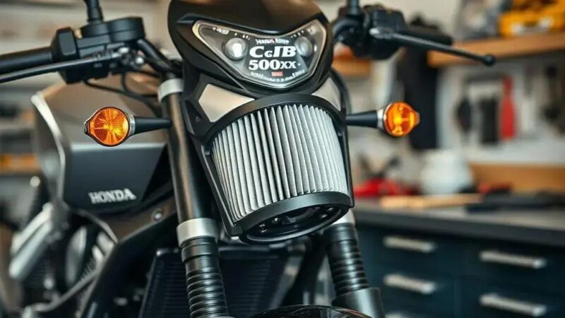 Passo a passo para troca de filtro de ar da Honda CB 500X