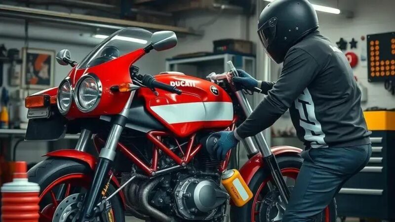 Passo a passo para troca de óleo na Ducati V2