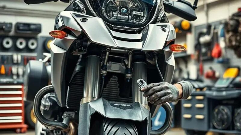 Passo a passo para troca de óleo suspensão dianteira BMW R 1250 GS