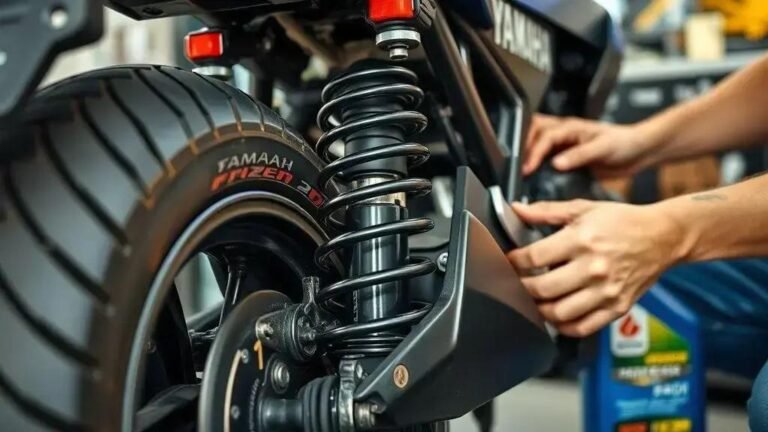 Passo a passo para troca de óleo suspensão traseira Yamaha Fazer 250