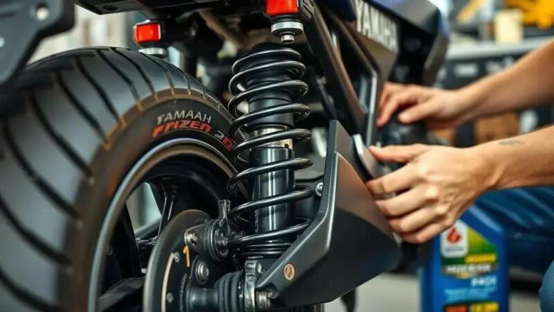 Passo a passo para troca de óleo suspensão traseira Yamaha Fazer 250