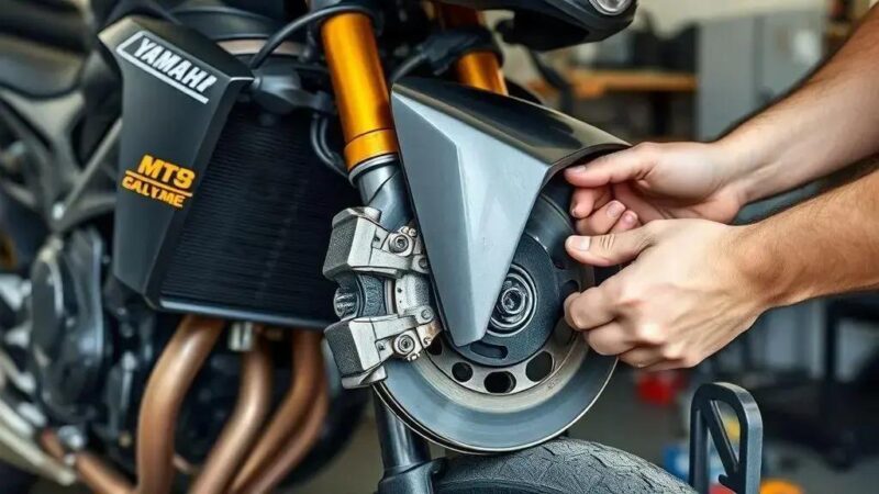 Passo a passo para trocar pastilhas de freio da Yamaha MT-07