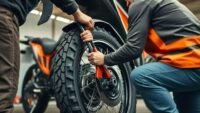 Passo a passo para trocar pneus da KTM 390 Adventure em casa