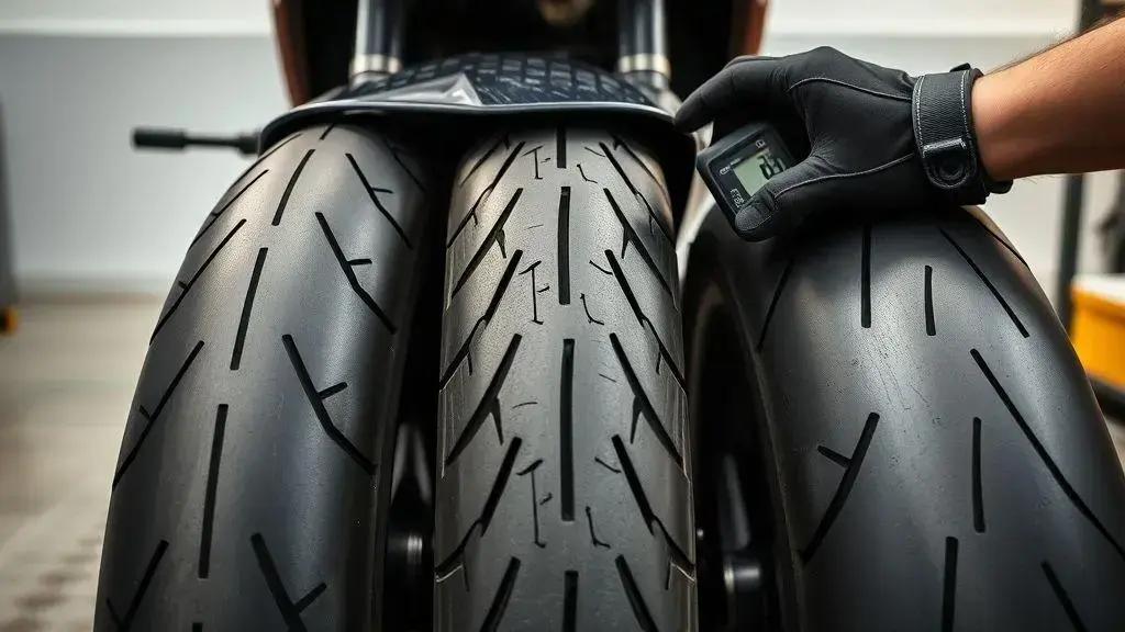 Quais são as pressões recomendadas para pneus dianteiro e traseiro