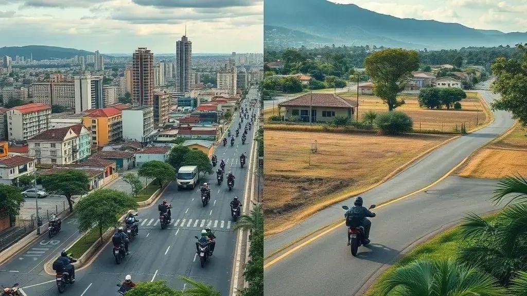 Comparativo dos valores entre grandes capitais e cidades do interior