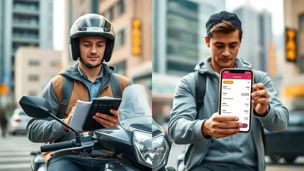 Diferença entre cálculo manual e aplicativos de entrega Diferença entre cálculo manual e aplicativos de entrega