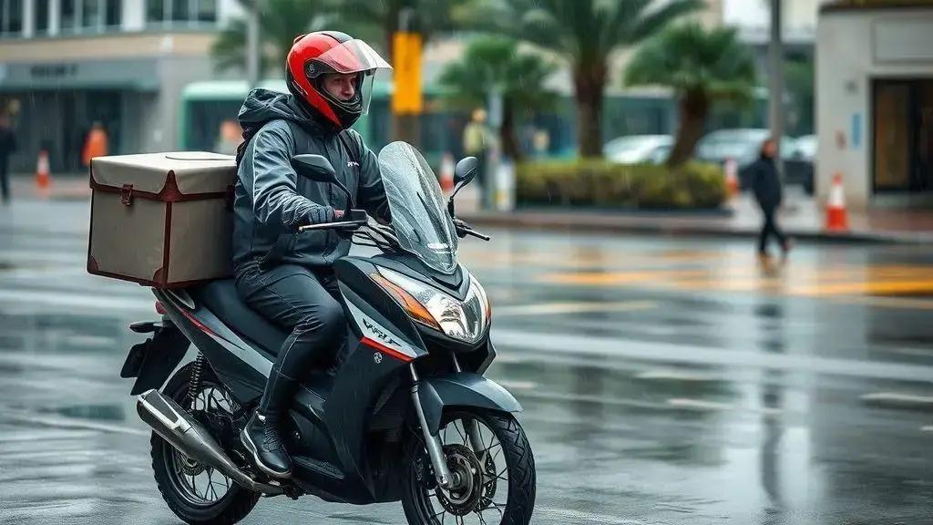 Equipamentos essenciais para motociclista enfrentar a chuva Equipamentos essenciais para motociclista enfrentar a chuva