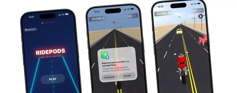 RidePods: controle de moto com AirPods e movimentos da cabeça no iPhone