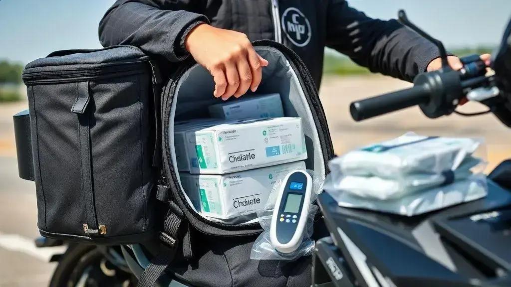 Equipamentos ideais para motoboy e entregador transportar remédios