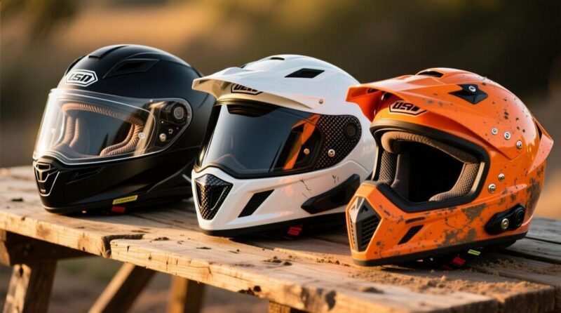 Capacetes para estrada, off-road e urbano