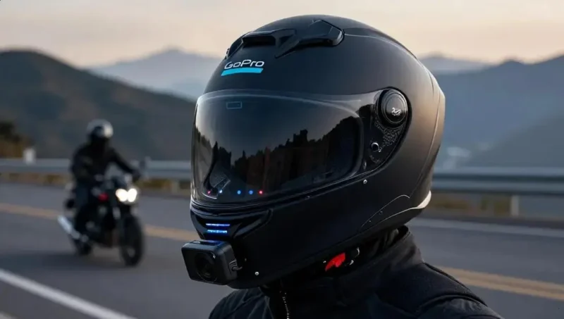 GoPro patenteia capacete inteligente com HUD e IA